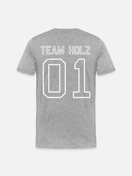 team holz 1 - Männer Premium Bio T-Shirt - Grau meliert