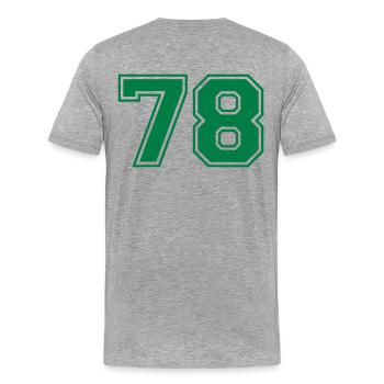 78 - Men's Premium Organic T-Shirt - heather grey - Back - Damien (186cm)