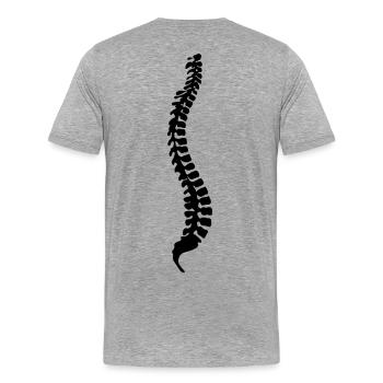colonne vertébrale - T-shirt bio Premium Homme - gris chiné - Dos - Damien (186cm)