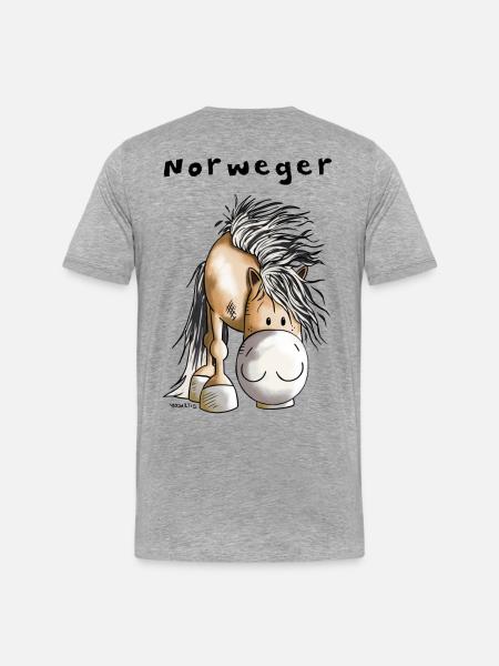 Süßer Norweger - Männer Premium Bio T-Shirt - Grau meliert