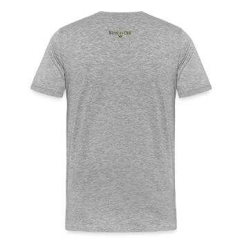 Motif chill - T-shirt bio Premium Homme - gris chiné - Dos - Damien (186cm)