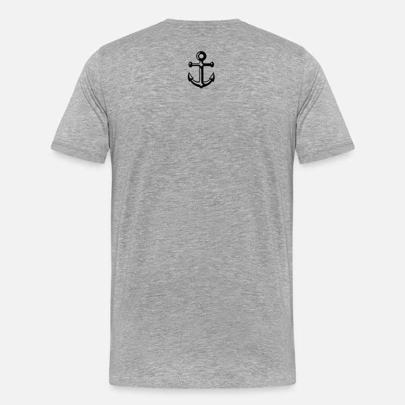 anker - Männer Premium Bio T-Shirt - Grau meliert