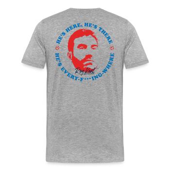 Ted Lasso Logo Und Schriftzug Mit Roy Kent - Männer Premium Bio T-Shirt - Grau meliert - Hinten - Damien (186cm)