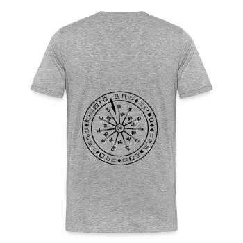 Symbole de l’infini - T-shirt bio Premium Homme - gris chiné - Dos - Damien (186cm)