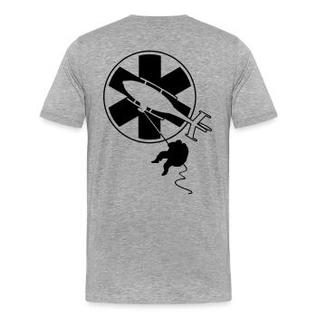 helico_6 - T-shirt bio Premium Homme - gris chiné - Dos - Damien (186cm)
