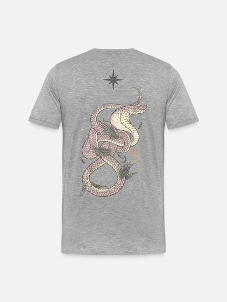 FLY II - Männer Premium Bio T-Shirt - Grau meliert