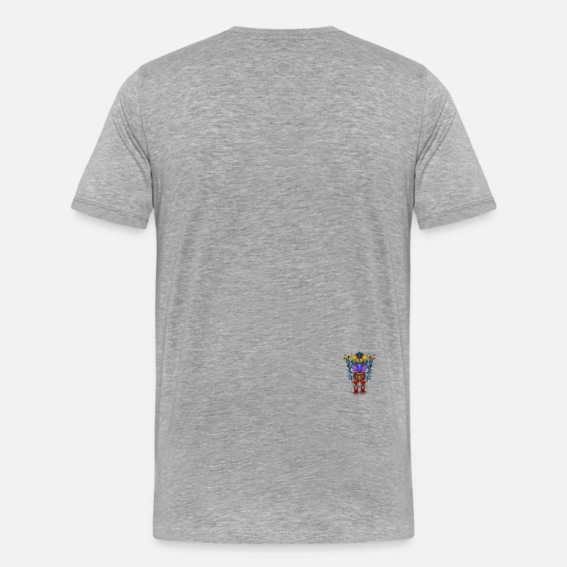 Kachina-Robot - Männer Premium Bio T-Shirt - Grau meliert