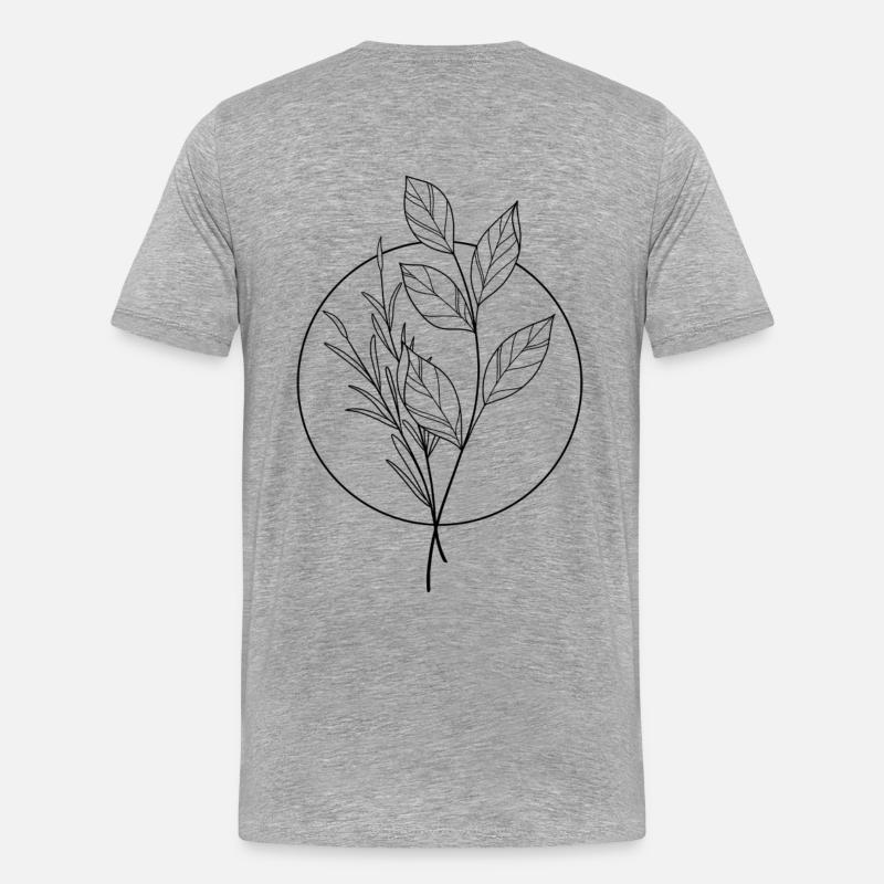 Plants - Männer Premium Bio T-Shirt - Grau meliert