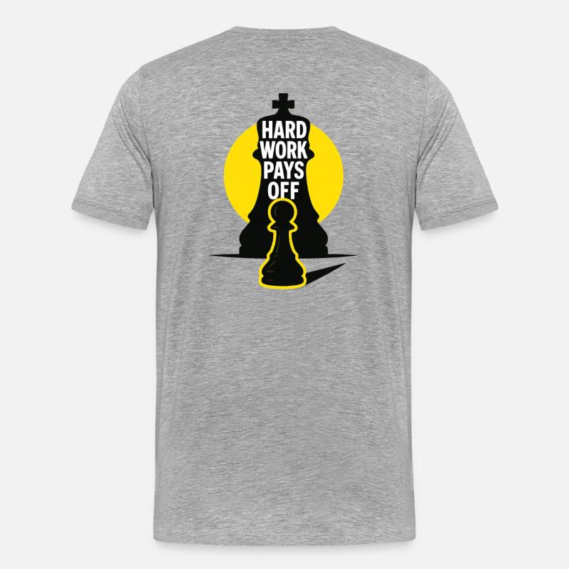 HardWorkPaysOff - Men's Premium Organic T-Shirt - heather grey