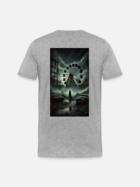 Verlassener Vergnügungspark - Männer Premium Bio T-Shirt - Grau meliert