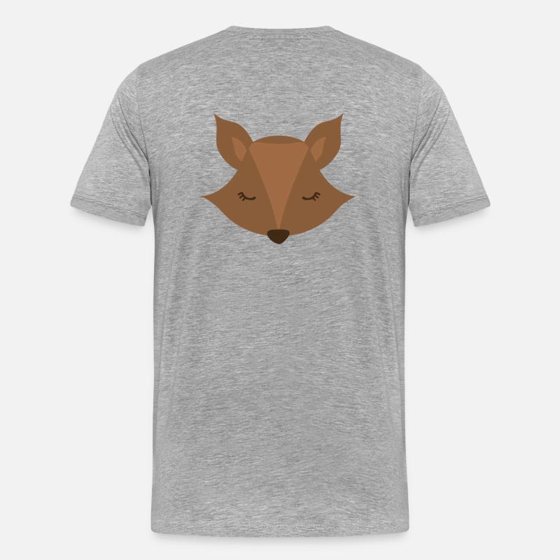 Fuchs, der schläft - Männer Premium Bio T-Shirt - Grau meliert
