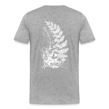 Ellies Tattoo (Tlou2) - Männer Premium Bio T-Shirt - Grau meliert - Hinten - Damien (186cm)