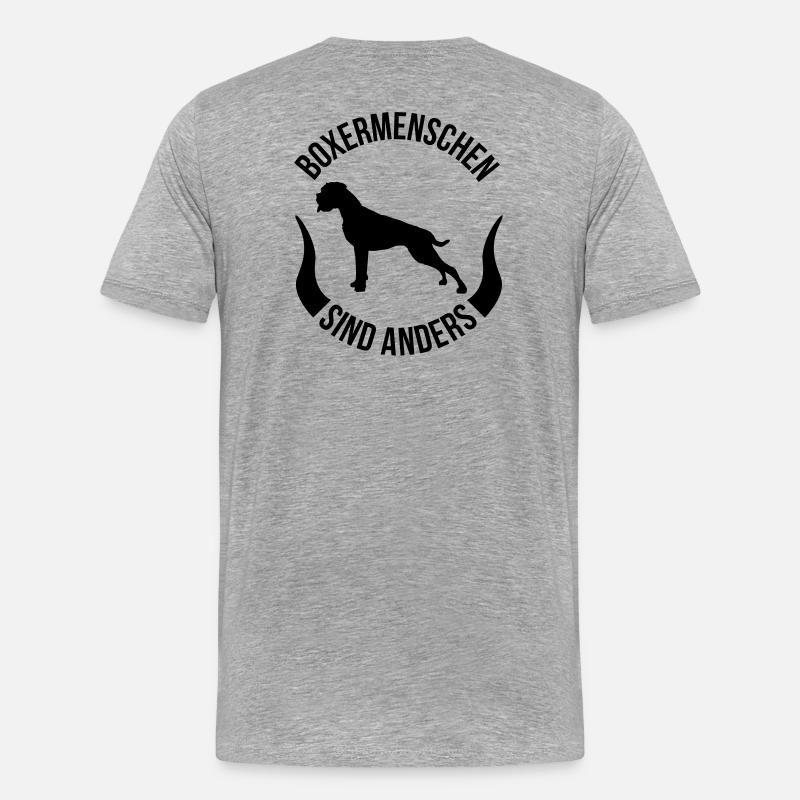 Boxermenschen sind anders - Männer Premium Bio T-Shirt - Grau meliert