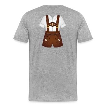 Suisse-Allemand, Bavière, Tyrol - T-shirt bio Premium Homme - gris chiné - Dos - Damien (186cm)