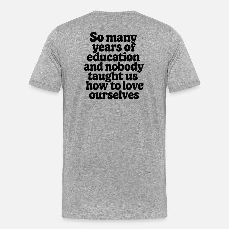 Selbstliebe 2 - Männer Premium Bio T-Shirt - Grau meliert