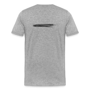 Sweeping lines | Vectorgraphic = Change Colors - Men's Premium Organic T-Shirt - heather grey - Back - Damien (186cm)