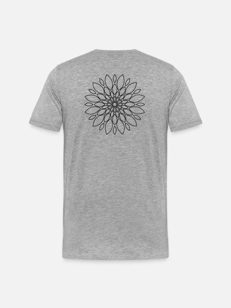 Mandala Flower Floral Gift - Men's Premium Organic T-Shirt - heather grey