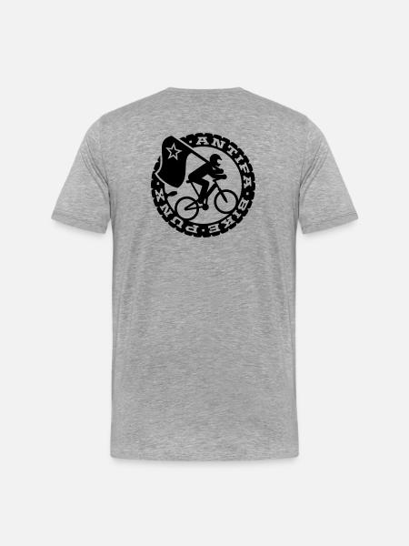Antifa vélo Punks - T-shirt bio Premium Homme - gris chiné