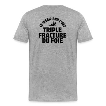 weekend, fiesta, stag do - Men's Premium Organic T-Shirt - heather grey - Back - Damien (186cm)