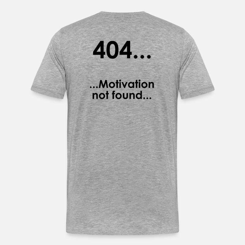 Unispruch "Error404" Student Geschenk, Studenten - Männer Premium Bio T-Shirt - Grau meliert