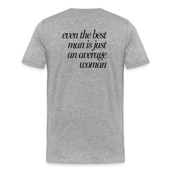 best-man-average-woman - Men's Premium Organic T-Shirt - heather grey - Back - Damien (186cm)