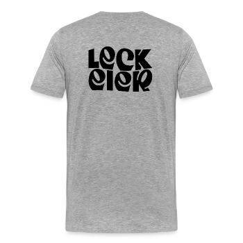Lécher les œufs - T-shirt bio Premium Homme - gris chiné - Dos - Damien (186cm)