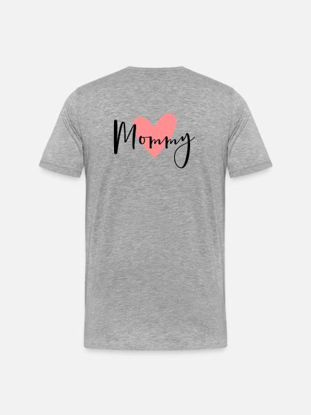 Mommy heart love gift - Men's Premium Organic T-Shirt - heather grey