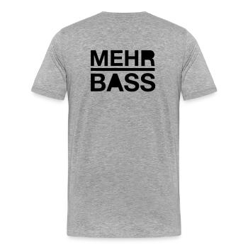 Plus basse - T-shirt bio Premium Homme - gris chiné - Dos - Damien (186cm)