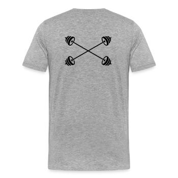100000000000000000 - T-shirt bio Premium Homme - gris chiné - Dos - Damien (186cm)
