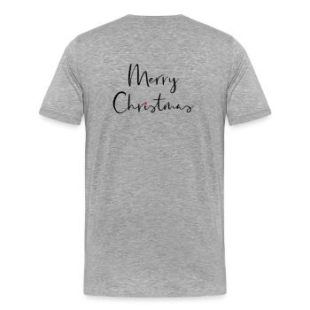 Merry Christmas Stern Geschenk Weihnachten - Männer Premium Bio T-Shirt - Grau meliert - Hinten - Damien (186cm)