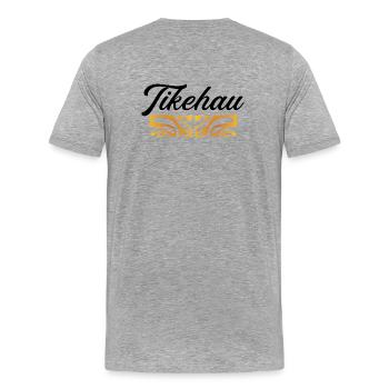 TIKEHAU - T-shirt bio Premium Homme - gris chiné - Dos - Damien (186cm)