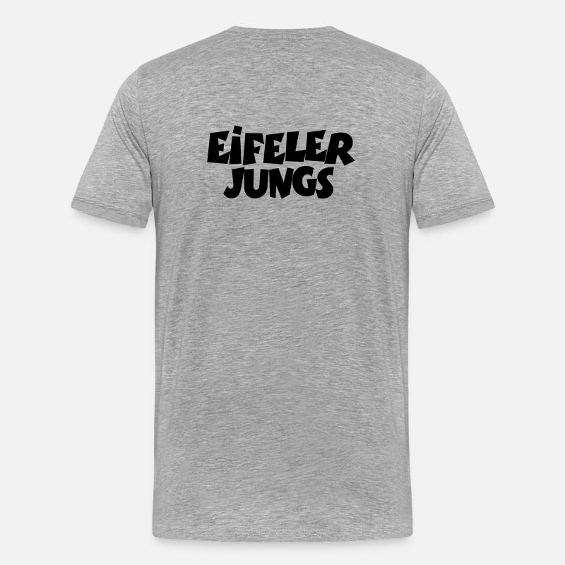 Eifeler Jungs aus der Eifel - Männer Premium Bio T-Shirt - Grau meliert