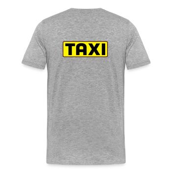 taxi - Men's Premium Organic T-Shirt - heather grey - Back - Damien (186cm)