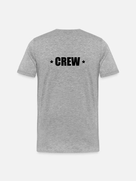 Crew mit Sterne - Männer Premium Bio T-Shirt - Grau meliert