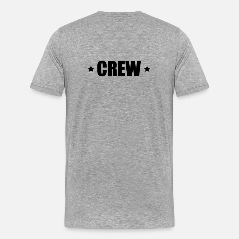 Crew mit Sterne - Männer Premium Bio T-Shirt - Grau meliert