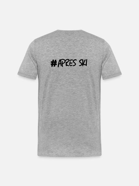 #Apresski - Männer Premium Bio T-Shirt - Grau meliert