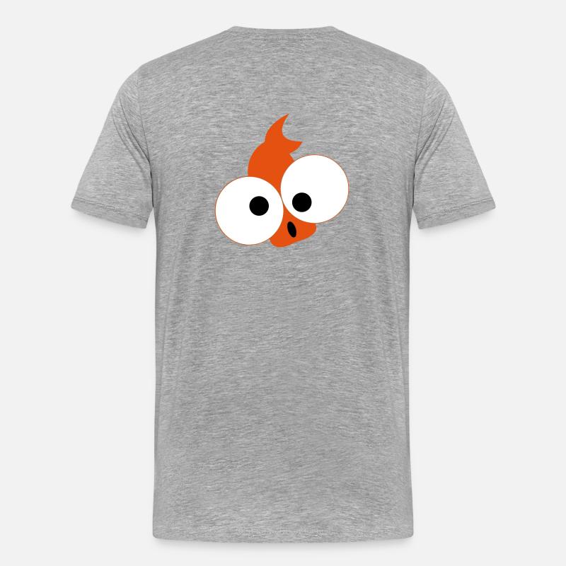 Fisch - Männer Premium Bio T-Shirt - Grau meliert