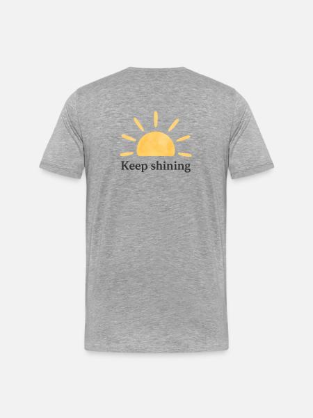 Keep Shining – Sun – Minimalist - Men's Premium Organic T-Shirt - heather grey