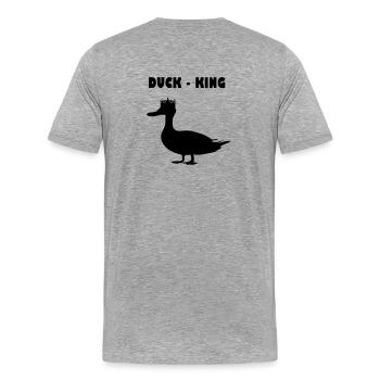 Canard Canard - Look King Partner - T-shirt bio Premium Homme - gris chiné - Dos - Damien (186cm)