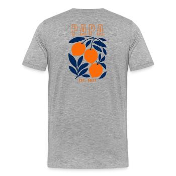 Dad 2027 - Men's Premium Organic T-Shirt - heather grey - Back - Damien (186cm)
