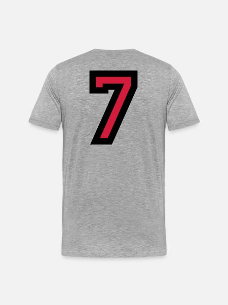 Le numéro 7 - Nombre Seven - T-shirt bio Premium Homme - gris chiné