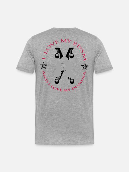Domina - Männer Premium Bio T-Shirt - Grau meliert
