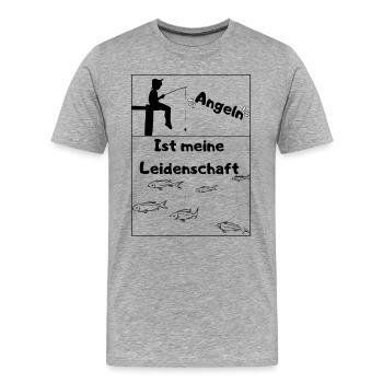 Angel Schriftzug Design - Männer Premium Bio T-Shirt - Grau meliert - Vorne - Damien (186cm)