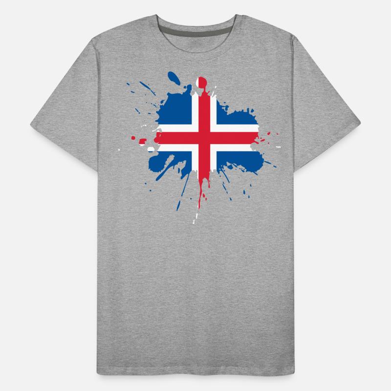 Conception du drapeau de l’Islande T-shirt bio Premium Homme
