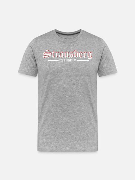 Strausberg sütterlin - Männer Premium Bio T-Shirt - Grau meliert