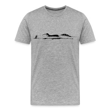 Snufkin - Männer Premium Bio T-Shirt - Grau meliert - Vorne - Damien (186cm)