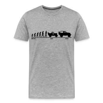 jeep evolution - Männer Premium Bio T-Shirt - Grau meliert - Vorne - Damien (186cm)