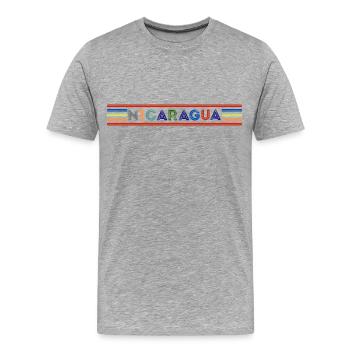 NICARAGUA - Männer Premium Bio T-Shirt - Grau meliert - Vorne - Damien (186cm)
