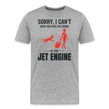 Flugbegleiterin Flugkabine Besatzung Flugbegleiterin - Männer Premium Bio T-Shirt - Grau meliert - Vorne - Damien (186cm)