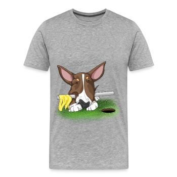 Bully MiniGolf - Männer Premium Bio T-Shirt - Grau meliert - Vorne - Damien (186cm)